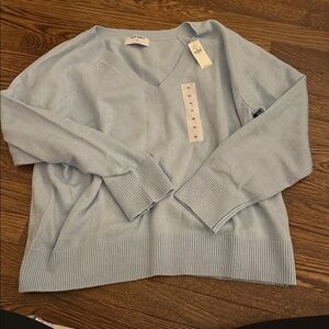 Light Blue V-Neck Sweater-old navy